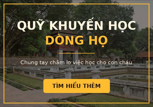 Ủng hộ Quỹ khuyến học dòng họ